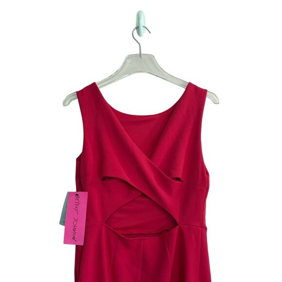 Betsey Johnson V-back with Cut-Out Back Mini Dress in Red Size 8 - Picture 7 of 7
